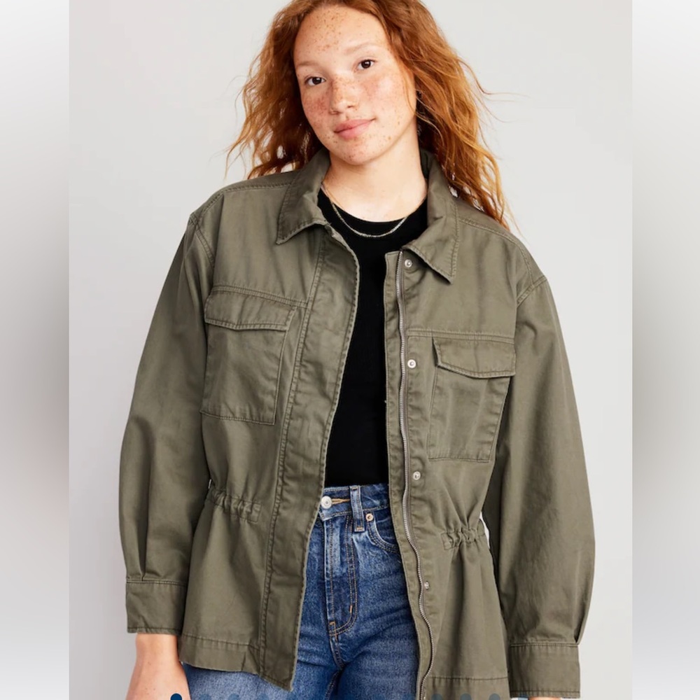 Cinched-Waist Utility Jacket for Women